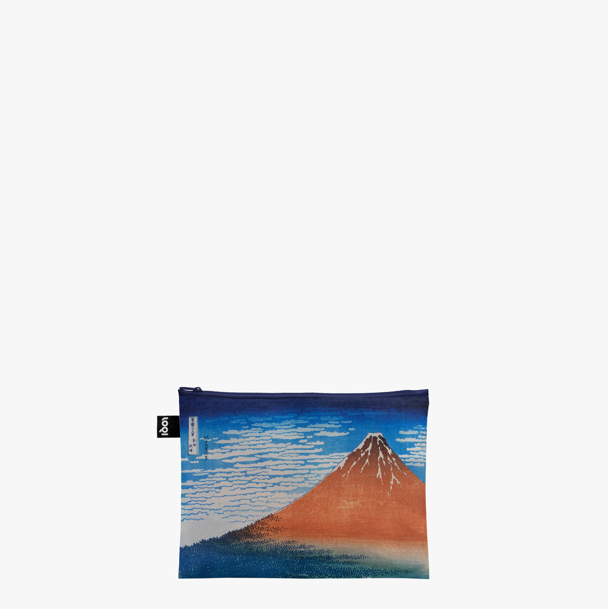 Fuji aus Gotenyama, Roter Fuji &amp; Welle Recycelte Reißverschlusstaschen.