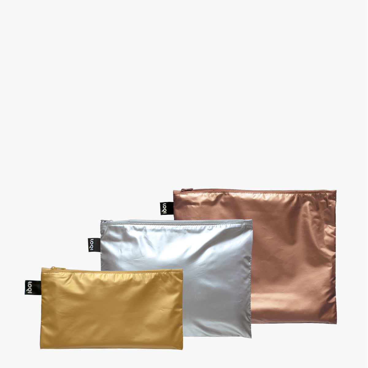 Gold, Silber, Rose Gold Reißverschlusstaschen
