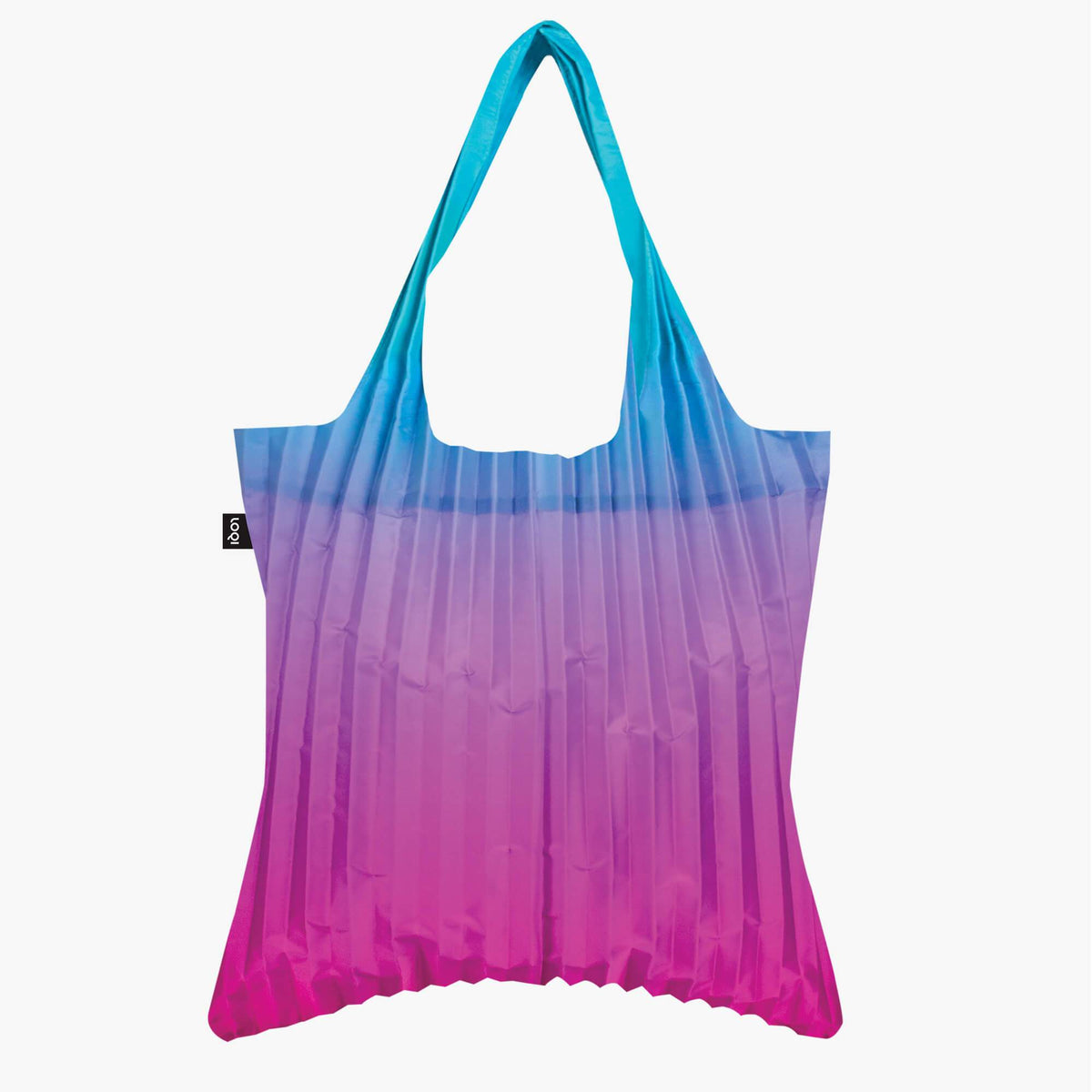 LOQI Pleated Rainbow Blue Bag