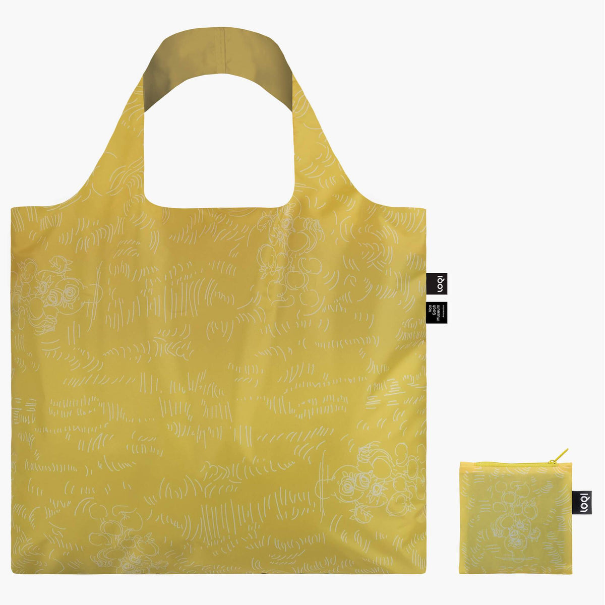LOQI Vincent van Gogh Sunflowers Recycled Bag, 1889 Back with Zip Pocket