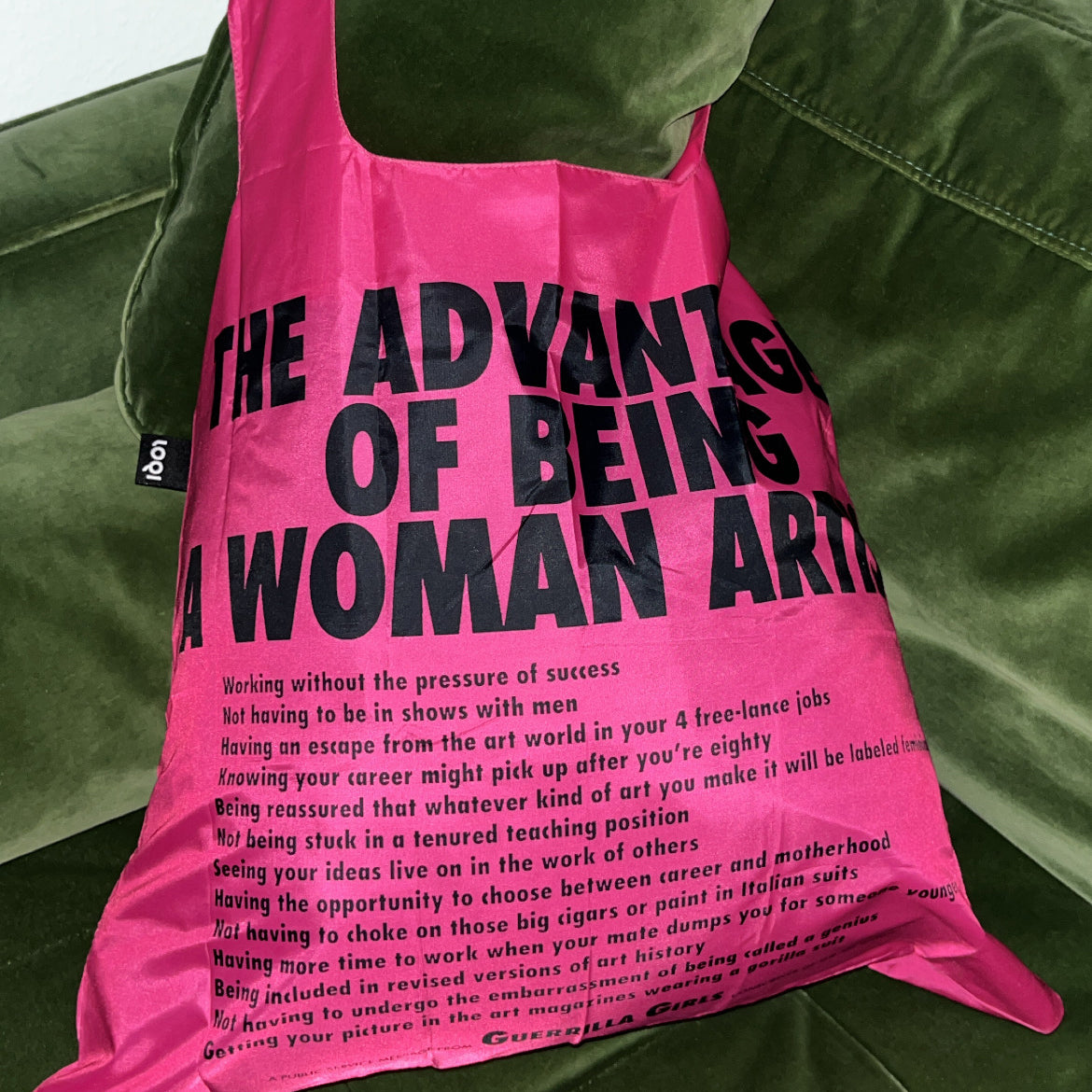 Las ventajas de ser una mujer artista Bolsa reciclada