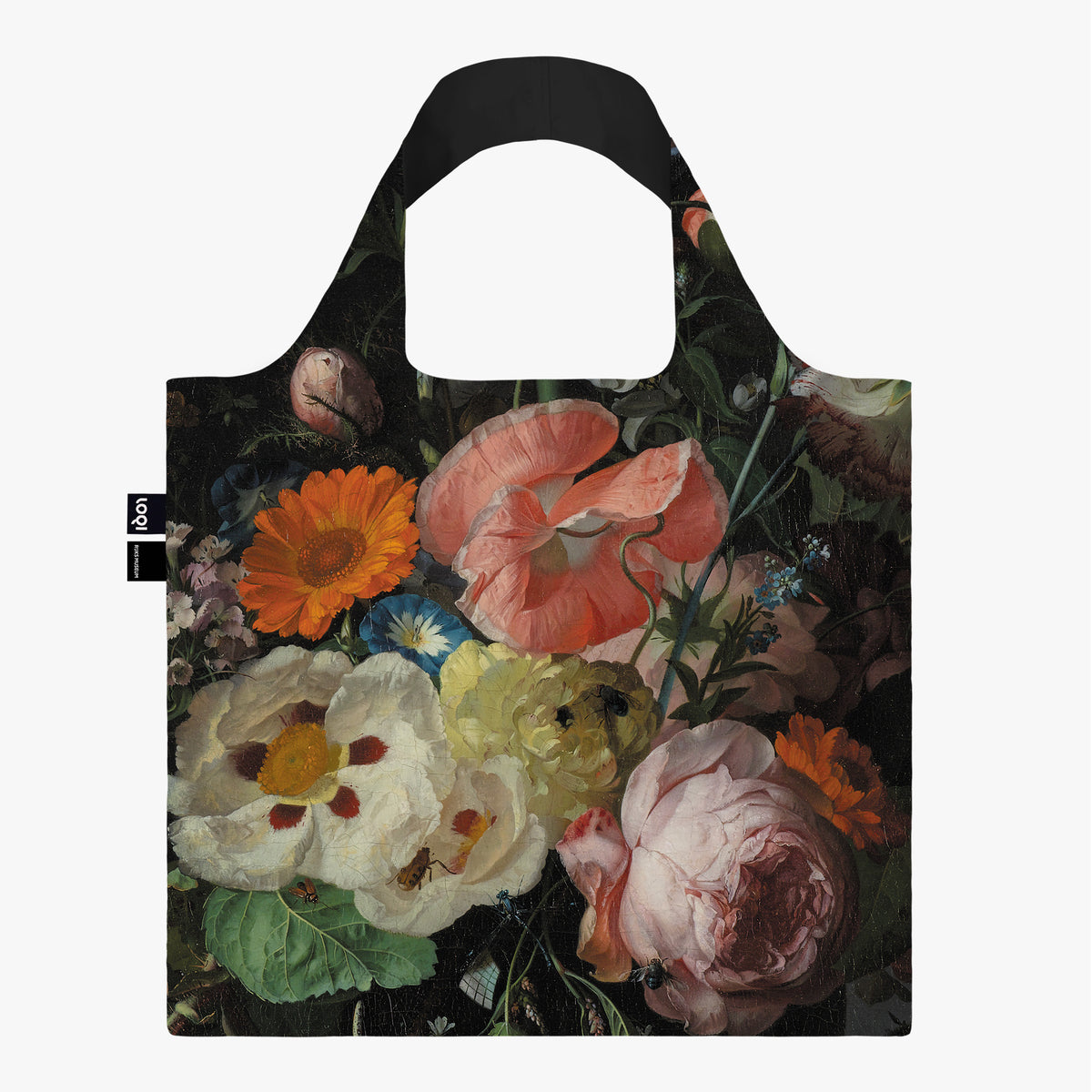 Still Life with Flowers on a Marble Tabletop Recycled Bag
