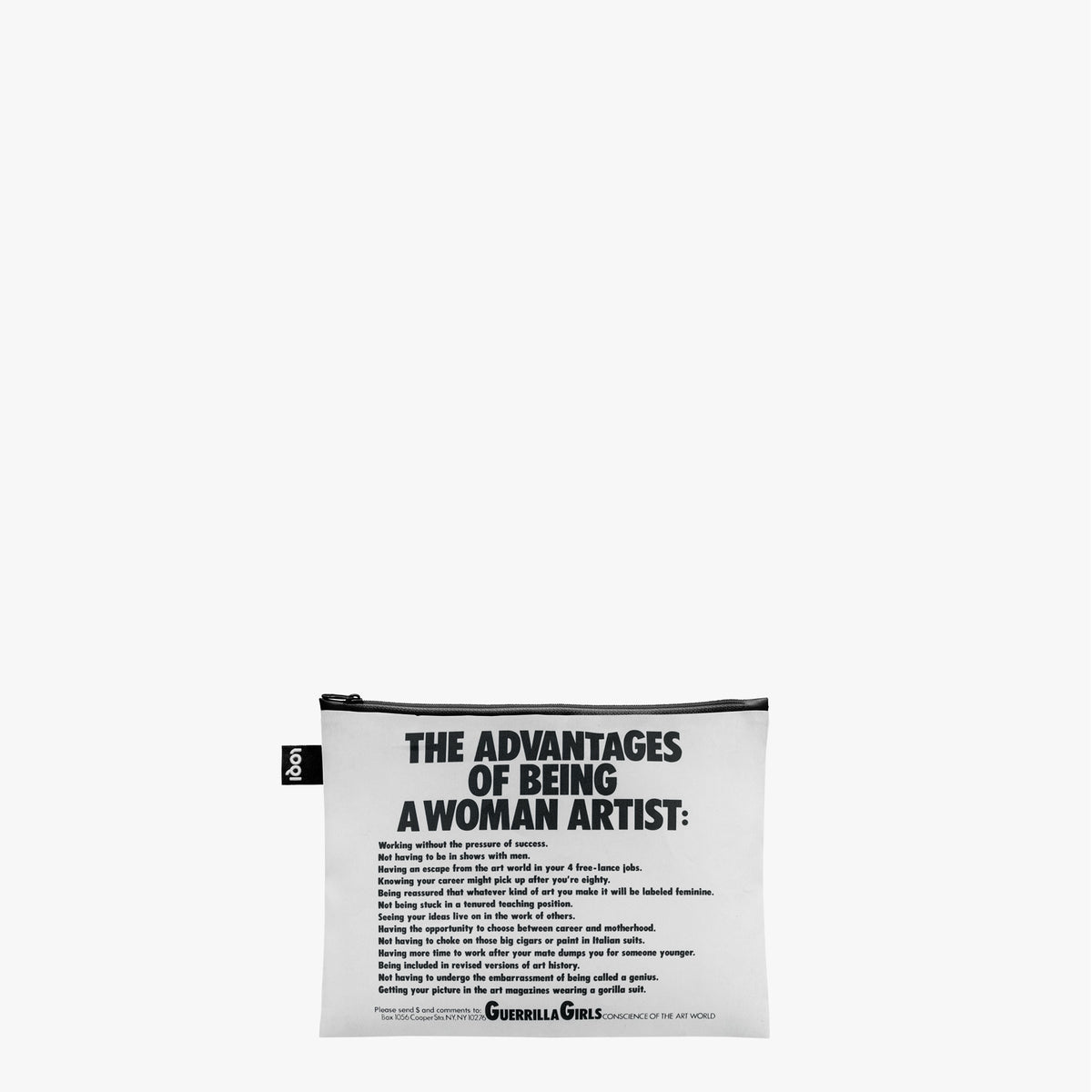 Chère collectionneuse d&#39;art et les avantages d&#39;être une femme artiste Pochettes zippées recyclées