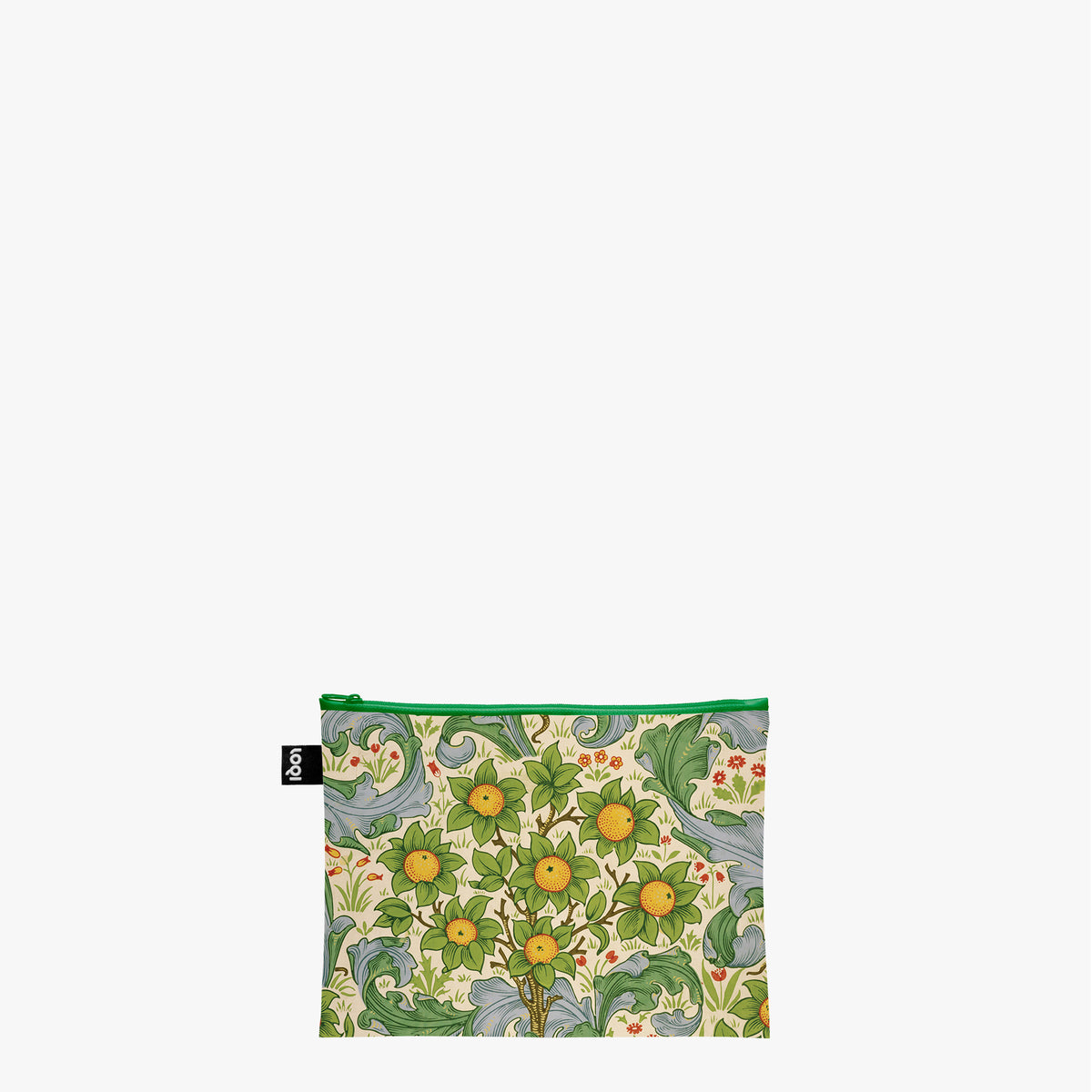 The Strawberry Thief. Decorative Fabric, Orchard. Dearle, Hyacinth Recycled Zip Pockets