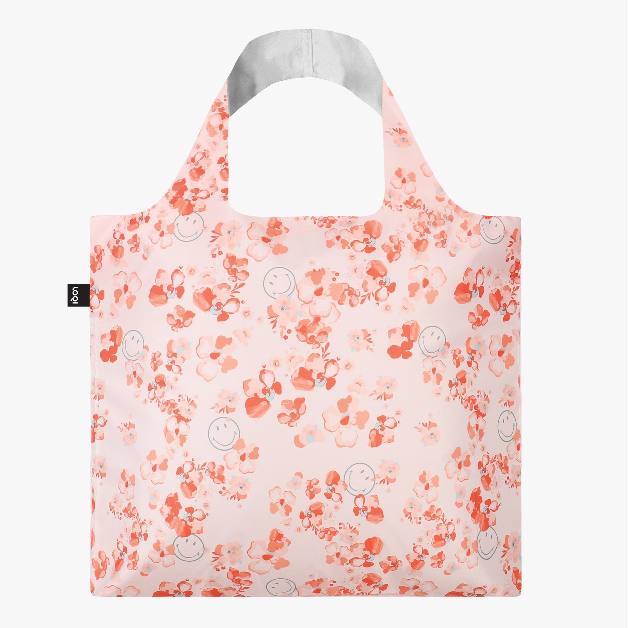 LOQI Smiley Blossom Recycled Bag Front