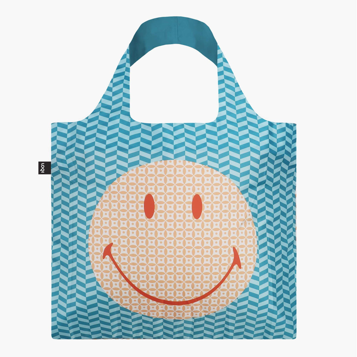 LOQI Smiley Geometric Recycled Bag Front