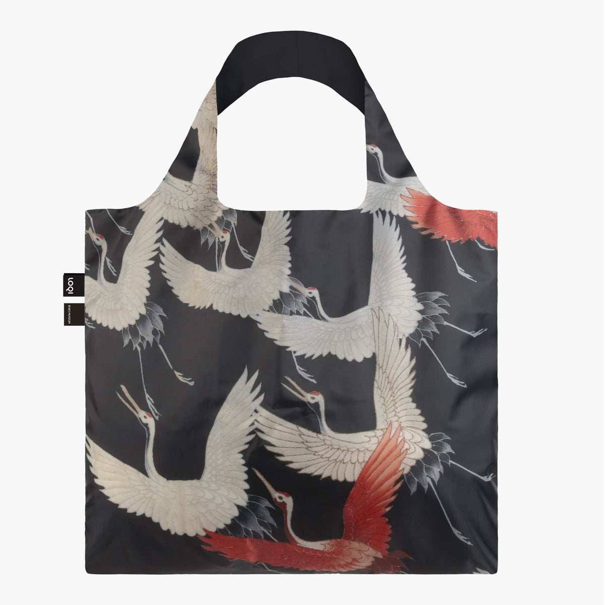 Anonymous Furisode with a Myriad of Flying Cranes Recycled Bag