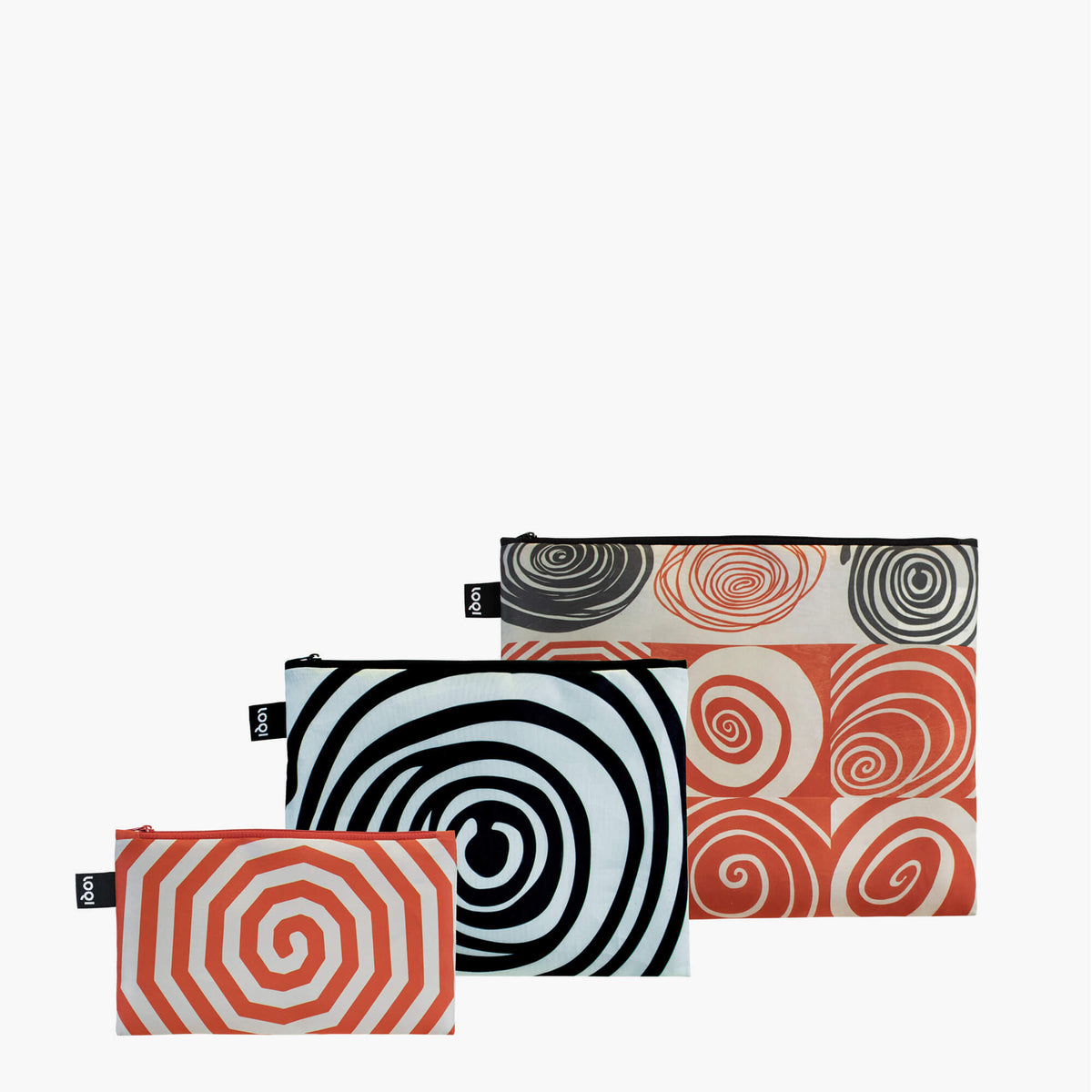Spiralen Recyceltes Reißverschlusstaschen-Set