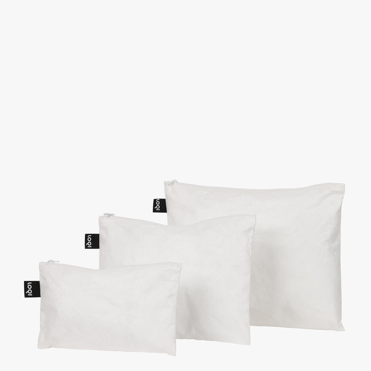 LOQI Tyvek White Zip Pockets Set